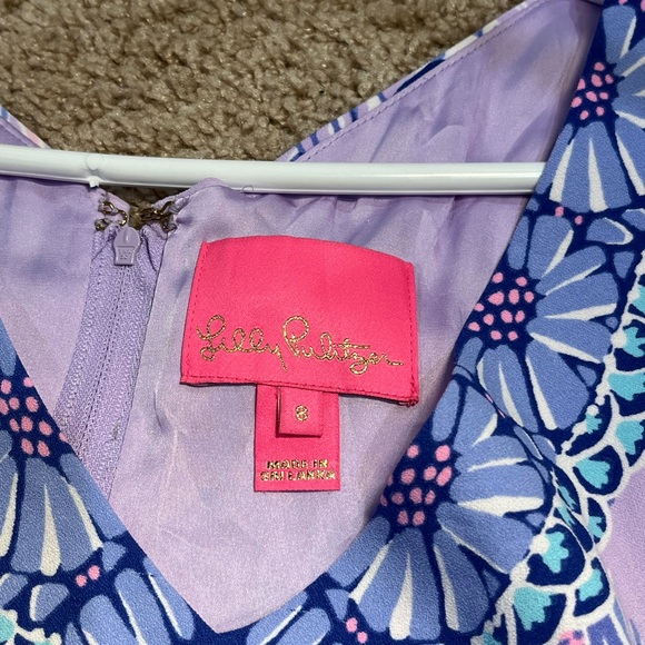 Lilly Pulitzer Donna Romper / Dress Galaxy Blue Pink Size 12 - Picture 3 of 8